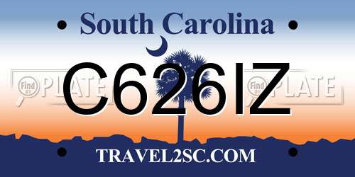 C626IZ South Carolina License Plate