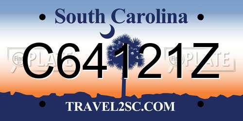 C64121Z South Carolina License Plate