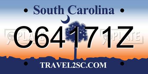 C64171Z South Carolina License Plate