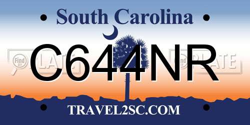 C644NR South Carolina License Plate