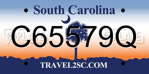 C65579Q South Carolina License Plate