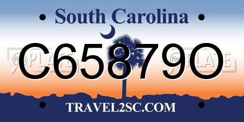 C65879O South Carolina License Plate