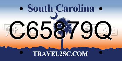 C65879Q South Carolina License Plate