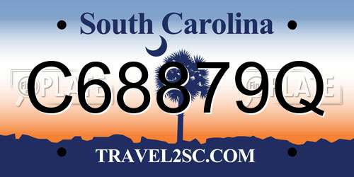 C68879Q South Carolina License Plate