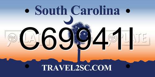 C69941I South Carolina License Plate