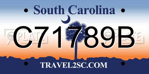 C71789B South Carolina License Plate