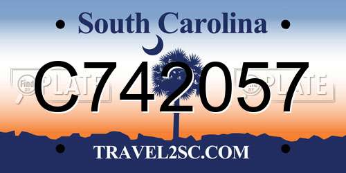 C742057 South Carolina License Plate