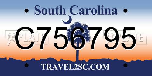 C756795 South Carolina License Plate