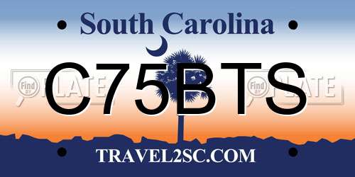 C75BTS South Carolina License Plate