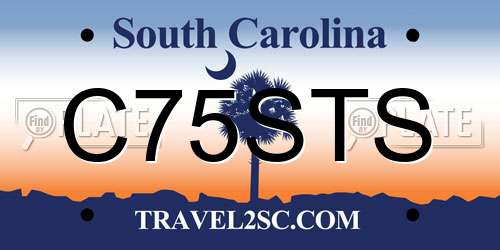 C75STS South Carolina License Plate