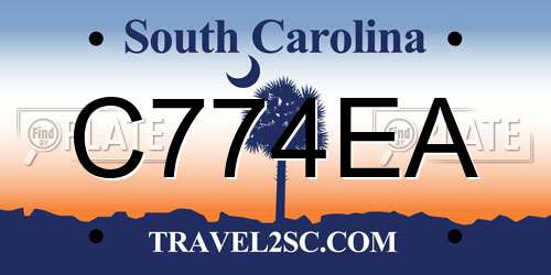 C774EA South Carolina License Plate