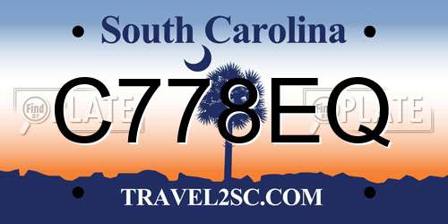 C778EQ South Carolina License Plate