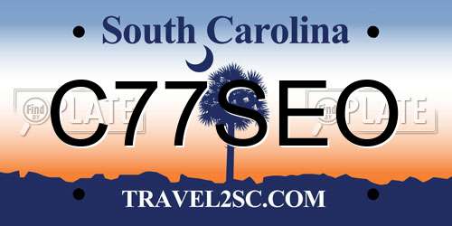C77SEO South Carolina License Plate