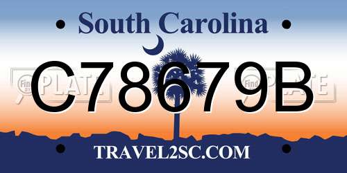 C78679B South Carolina License Plate
