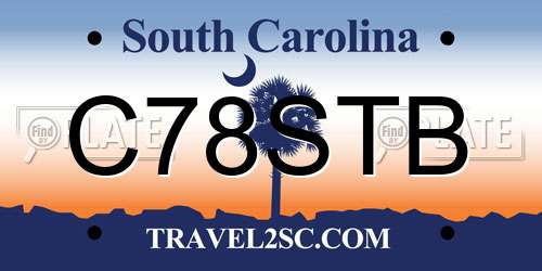 C78STB South Carolina License Plate
