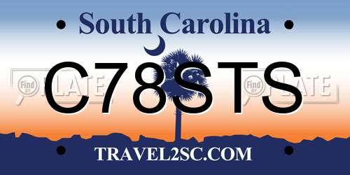 C78STS South Carolina License Plate