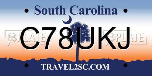 C78UKJ South Carolina License Plate