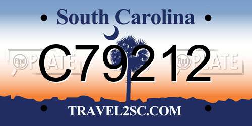 C79212 South Carolina License Plate