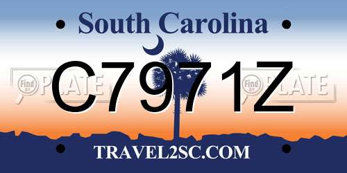 C7971Z South Carolina License Plate