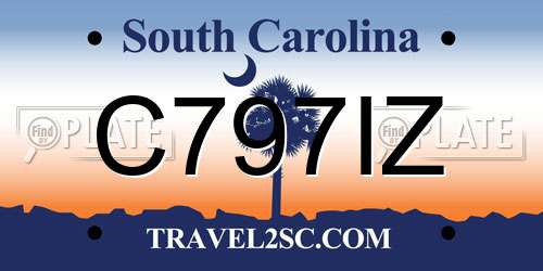 C797IZ South Carolina License Plate