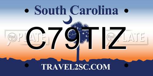 C79TIZ South Carolina License Plate