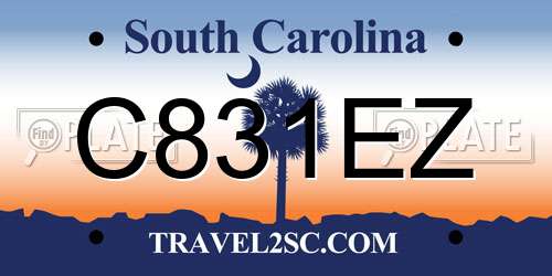 C831EZ South Carolina License Plate