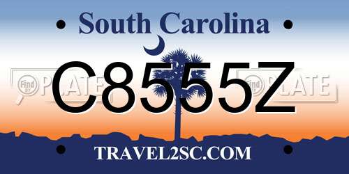C8555Z South Carolina License Plate
