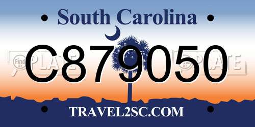 C879050 South Carolina License Plate