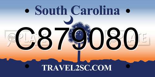 C879080 South Carolina License Plate