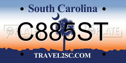 C885ST South Carolina License Plate