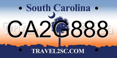 CA2G888 South Carolina License Plate