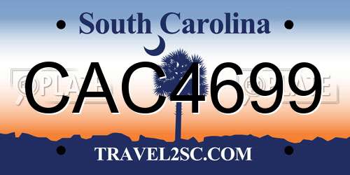 CAC4699 South Carolina License Plate
