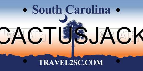 CACTUSJACK South Carolina License Plate