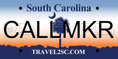 CALLMKR South Carolina License Plate