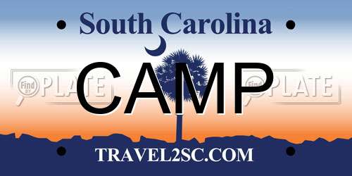 CAMP South Carolina License Plate