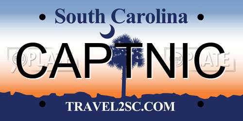 CAPTNIC South Carolina License Plate