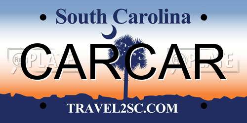 CARCAR South Carolina License Plate