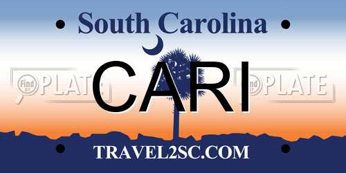 CARI South Carolina License Plate