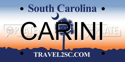 CARINI South Carolina License Plate