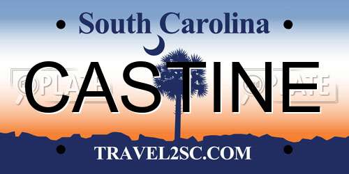 CASTINE South Carolina License Plate