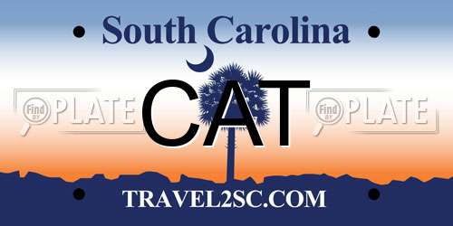 CAT South Carolina License Plate