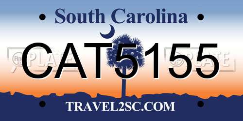 CAT5155 South Carolina License Plate