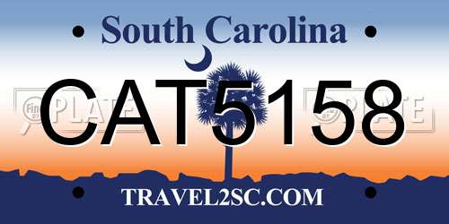 CAT5158 South Carolina License Plate