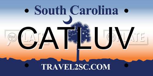 CATLUV South Carolina License Plate