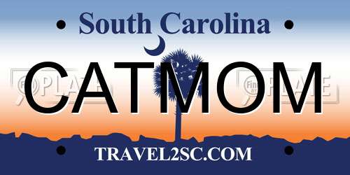 CATMOM South Carolina License Plate