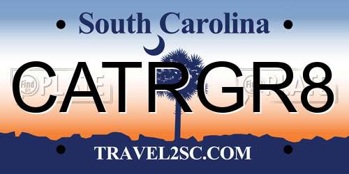 CATRGR8 South Carolina License Plate