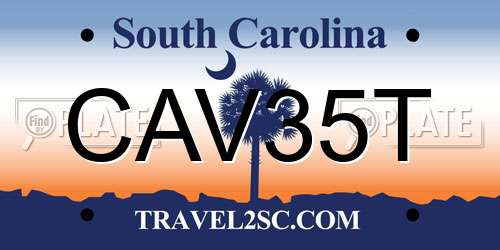 CAV35T South Carolina License Plate