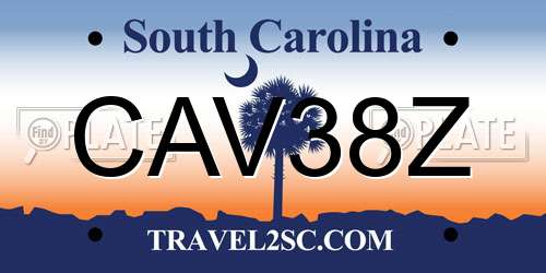 CAV38Z South Carolina License Plate