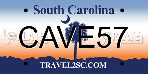 CAVE57 South Carolina License Plate