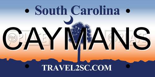 CAYMANS South Carolina License Plate